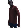 Stride Half-Zip Camicia da corsa Uomini - rosso scuro, argento