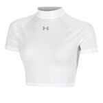 Abbigliamento Under Armour Under Armour HeatGear Elite Crop Maglietta Donna-bianco