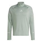 Abbigliamento adidas adidas Ultimate High Visibility Half-Zip Camicia da corsa Uomini - grigio, 