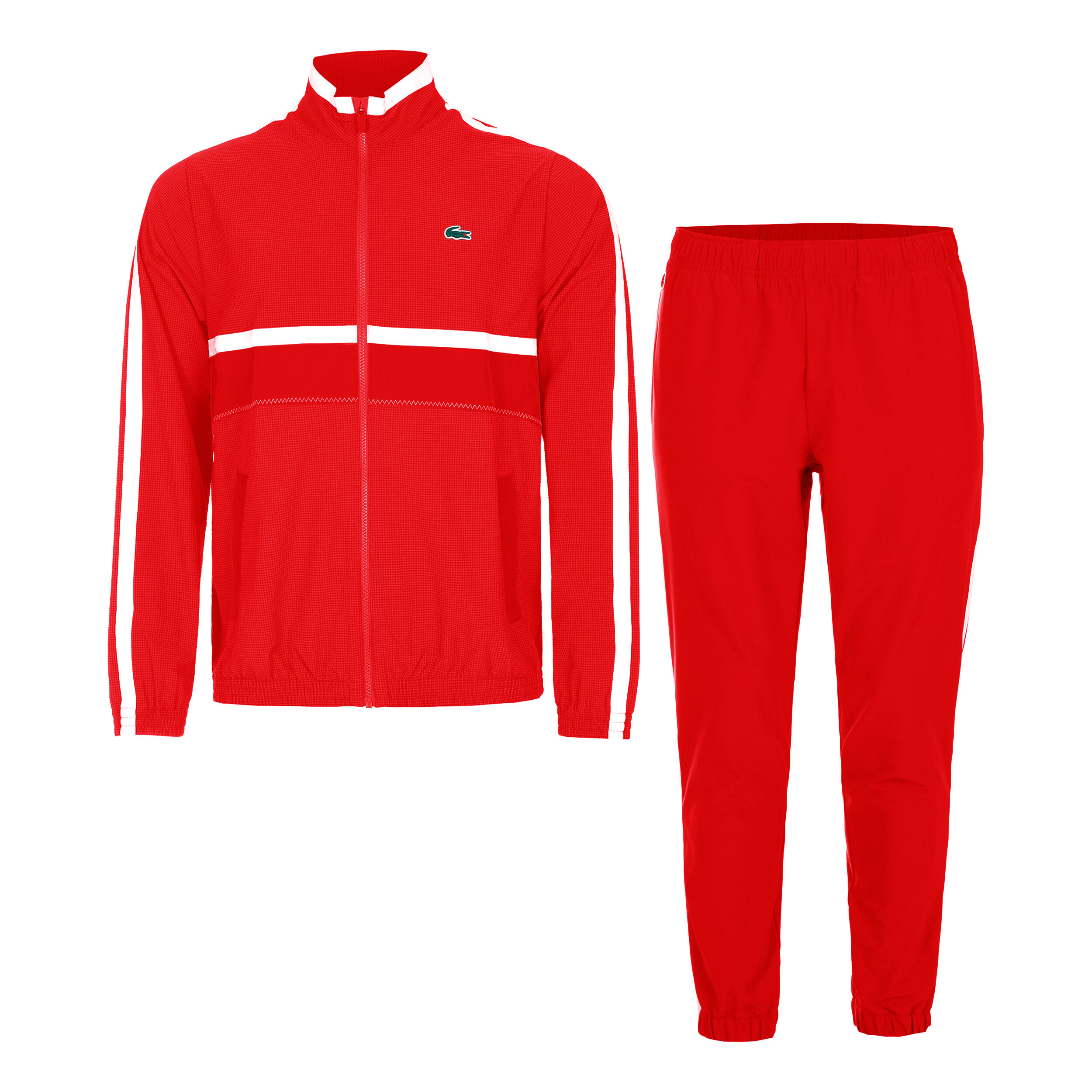 Buy Lacoste Tuta Da Allenamento Uomini Rosso Bianco online Tennis Point IT