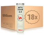 Pallina pressurizzata Wilson Wilson WTV Tour 2.0 Tubo da 4