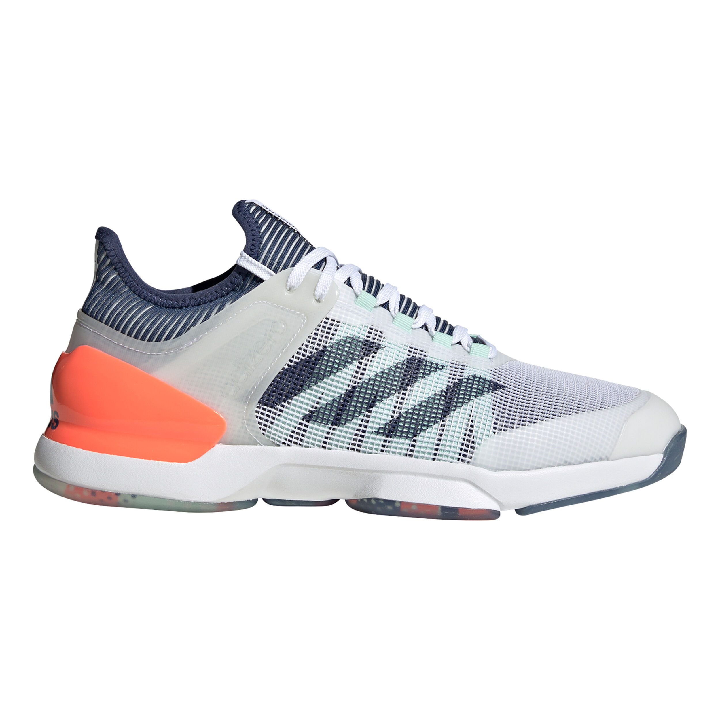 Adizero Ubersonic 2 Scarpa Per Tutte Le Superfici Uomini Bianco Blu Scuro
