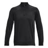 Quarter Half-Zip Manica Lunga Uomini-Nero