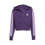 Abbigliamento adidas adidas 3Stripes Full-Zip Crop Giacca da allenamento Ragazze - viola, lilla