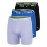 Essential Cotton Stretch Boxer Brief Boxer - Confezione da 3 Uomini-viola, blu