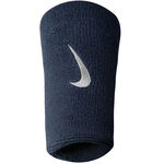 Abbigliamento Nike Nike Swoosh Doublewide Polsino Anti Sudore Confezione Da 2-Blu Scuro,Bianco