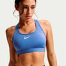 Swoosh Medium Reggiseni sportivi Donna-blu, bianco
