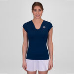 Abbigliamento BIDI BADU BIDI BADU Crew V-Neck Maglietta Donna-Blu Scuro