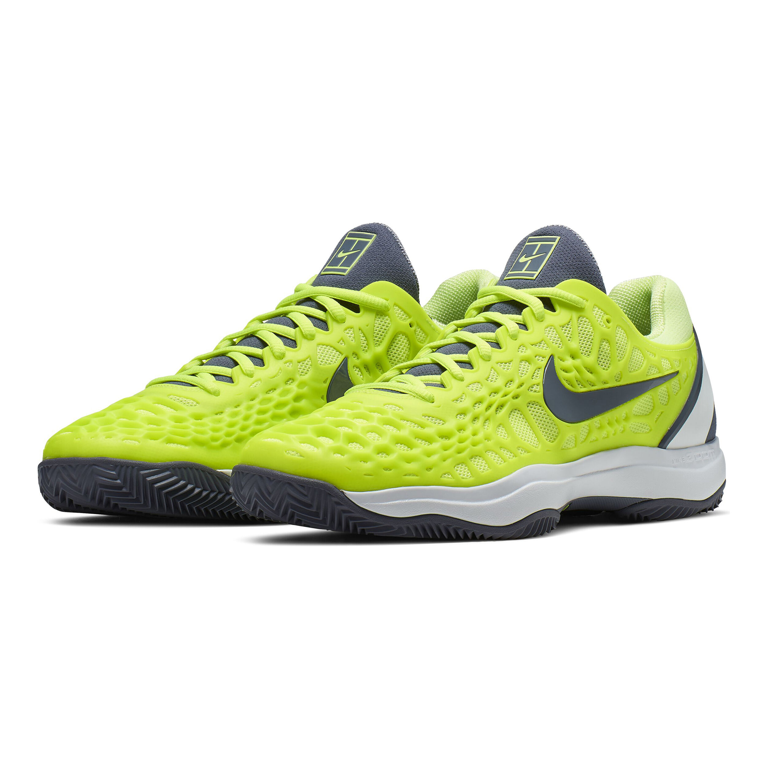 Zoom Cage 3 Clay Scarpa Per Terra Rossa Uomini Giallo Limone Grigio Scuro