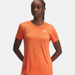 Abbigliamento Under Armour Under Armour Tech Twist Maglietta Donna - arancione, bianco