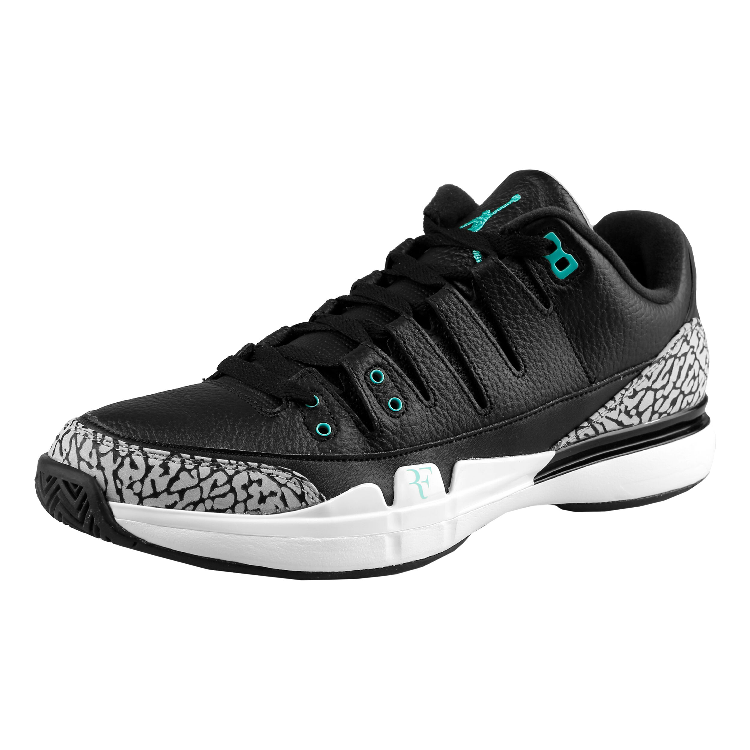 Buy Nike Roger Federer Zoom Vapor Air Jordan 3 Scarpa Per Tutte Le Superfici Uomini Nero Bianco online Tennis Point IT