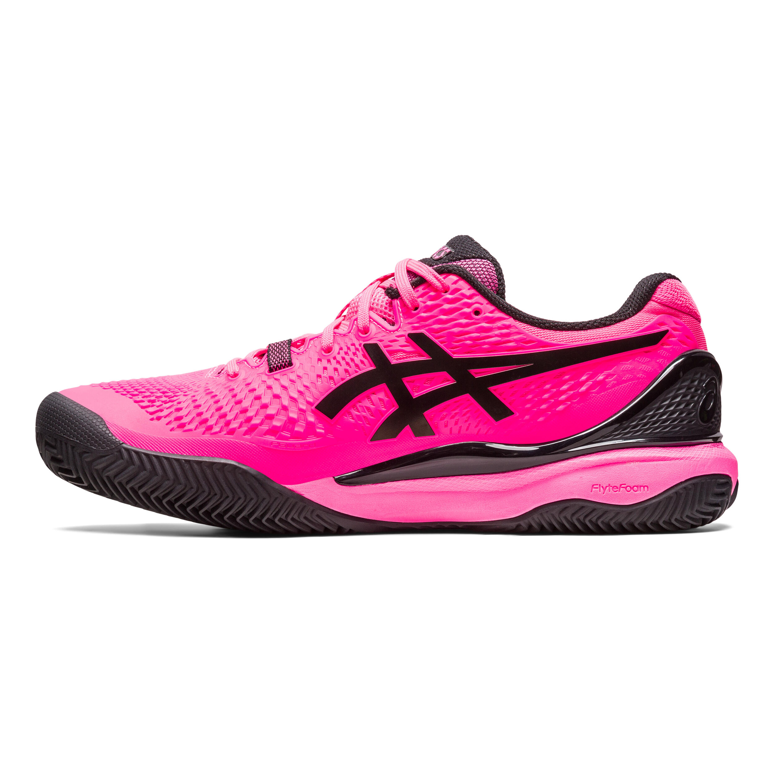 Gel Resolution 9 CLAY Scarpa Per Terra Rossa Uomini Rosa Nero