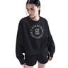 Court Phoenix Over-Oversized Crew Heritage Felpa Donna-Nero