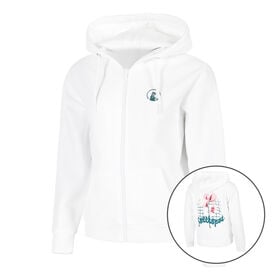 Immagine di Create Flower Zip Felpa Donna-Bianco,Multicolore