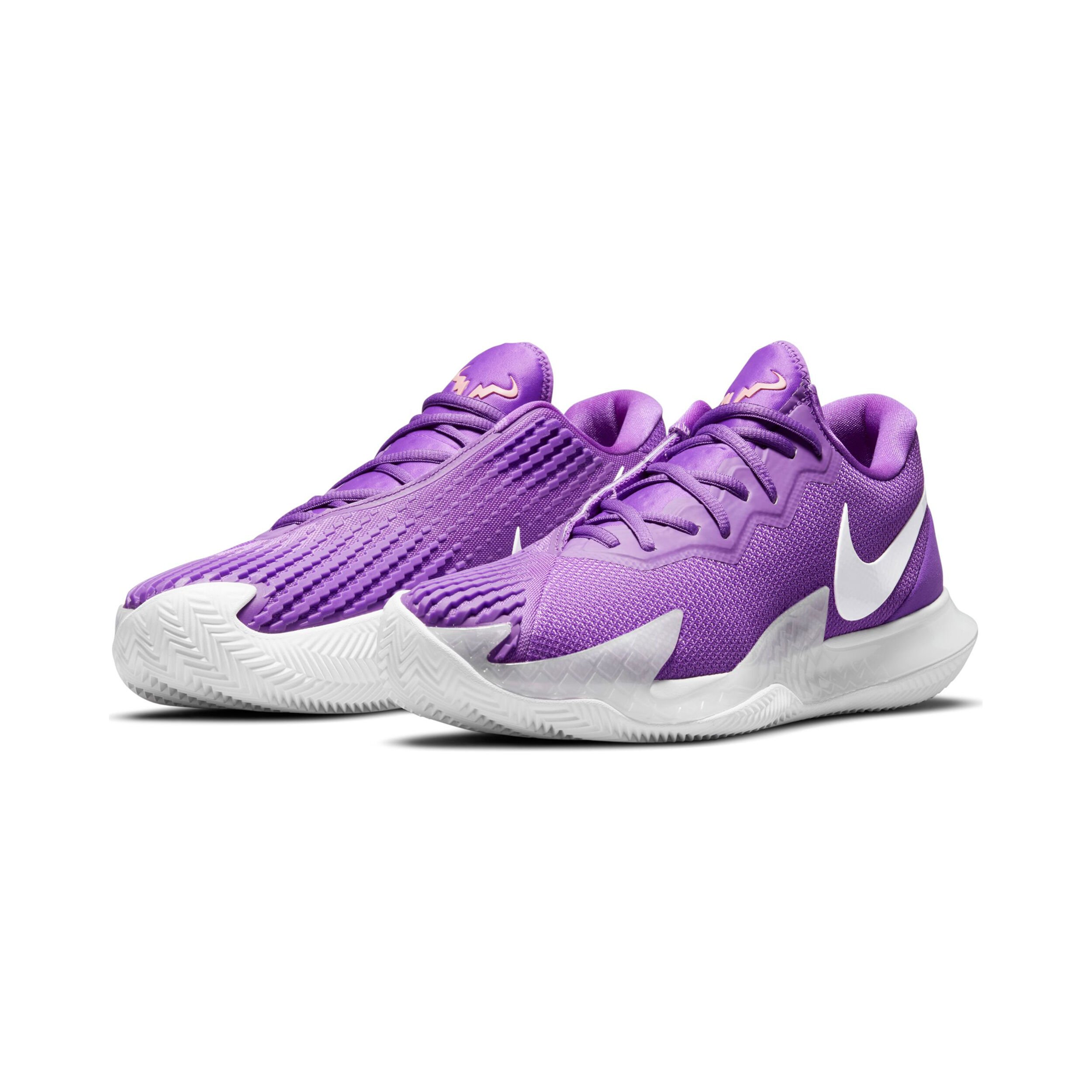Rafael Nadal Zoom Vapor Cage 4 Scarpa Per Terra Rossa Uomini Viola Bianco