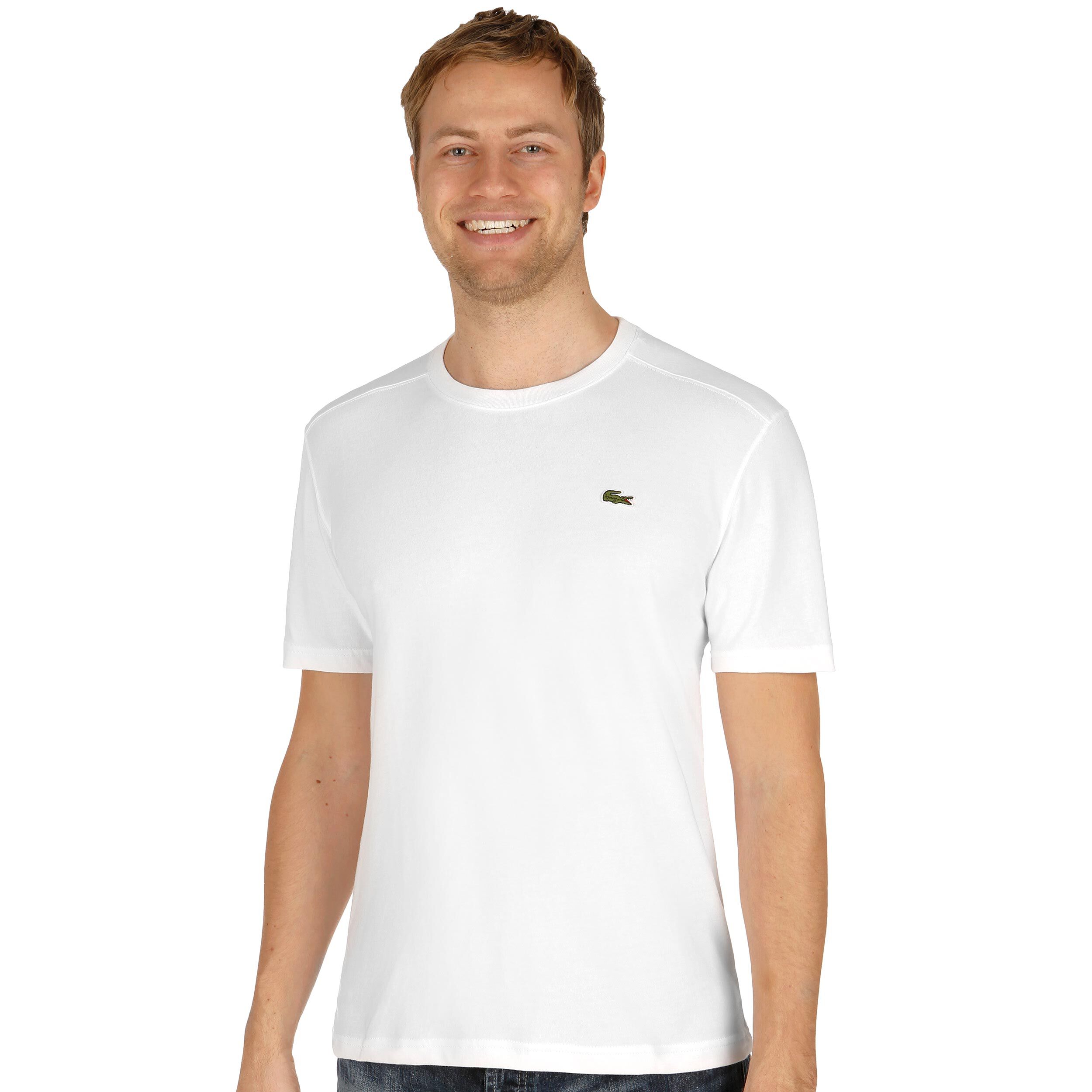 Buy Lacoste Tennis Maglietta Uomini Bianco Verde online Tennis Point IT