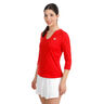 Crew 2.0 V-Neck Manica lunga Donna-rosso
