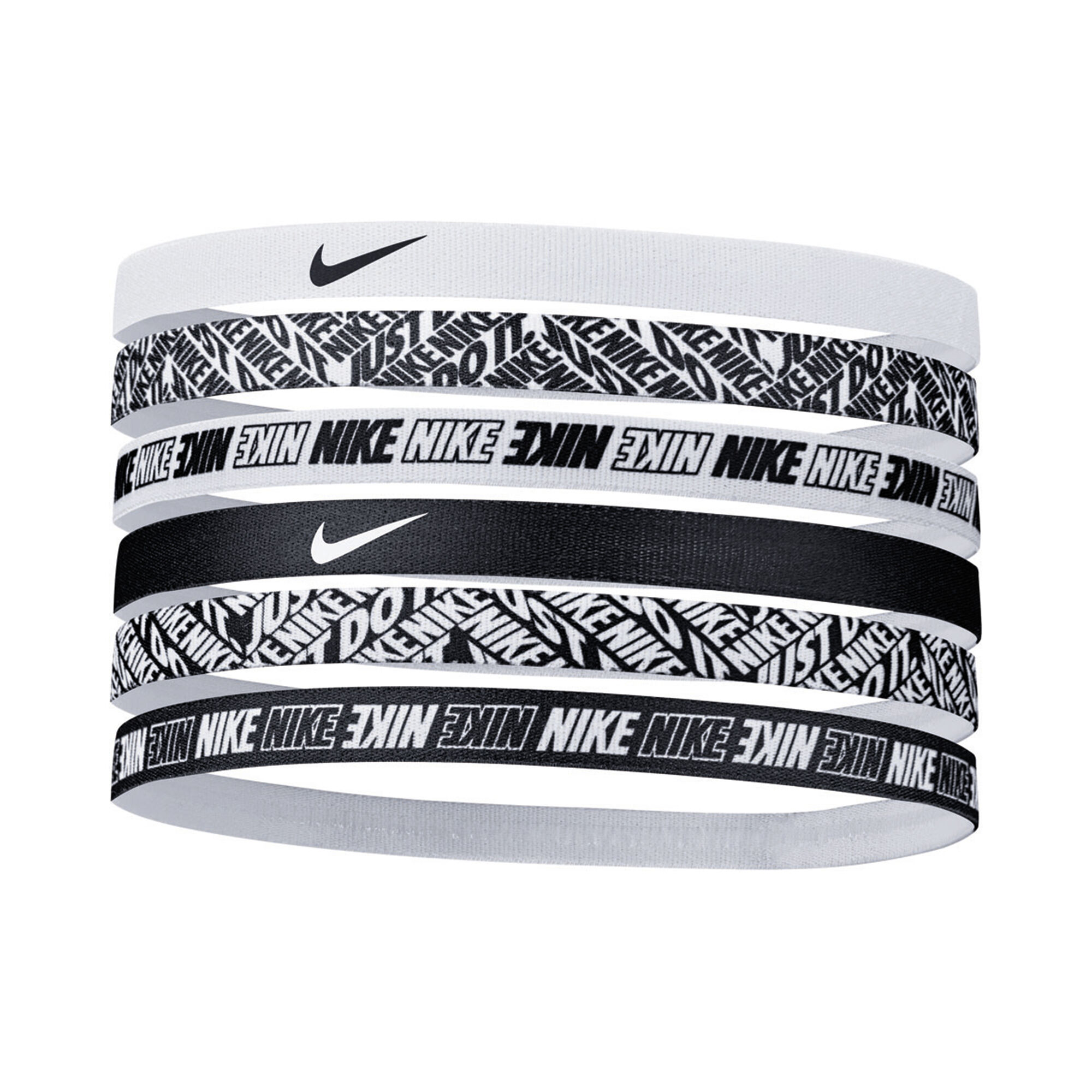Nike Printed Fascia Per Capelli Confezione Da 6 - Bianco, Nero compra