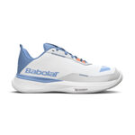 Scarpe da tennis Babolat Babolat SFX EVO AC Scarpa per tutte le superfici Donna-bianco, blu chiaro