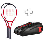 Confezione Di Racchette Wilson 2x Clash 100 V2.0 plus Schlägertasche