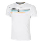 Abbigliamento Quiet Please Quiet Please Endlessly Trainings Stripe Maglietta Uomini-Bianco,Multicolore
