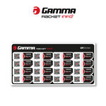 Accessori per racchette Gamma Gamma Gamma Racket Info Internationale Version Incollare Gli Adesivi Confezione Da 16-Nero