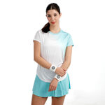 Abbigliamento da tennis BIDI BADU BIDI BADU Crew Fade 2.0 Maglietta Donna-turchese, bianco