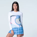 Abbigliamento Lucky in Love Lucky in Love Linen Intuition Manica Lunga Donna-Bianco,Multicolore