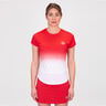 Crew Gradiant Maglietta Donna-Rosso,Bianco