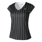 Abbigliamento Tennis-Point Tennis-Point Stripes Maglietta Edizione Speciale Donna-Nero,Bianco