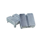 Strumenti per campi da tennis Tegra Tegra Deckel F&uuml;r Tennispfosten Alu Accessori Per Impianti Confezione Da 2-Argento