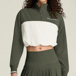 Abbigliamento da tennis Wilson Wilson Davenport Woven Giacca da allenamento Donna-verde scuro