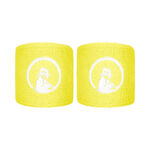 Abbigliamento da tennis Quiet Please Quiet Please Short Polsino anti sudore - Confezione da 2 Unisex-giallo, bianco