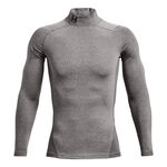 Abbigliamento Under Armour Under Armour Coldgear Comp Mock Manica Lunga Uomini-Grigio