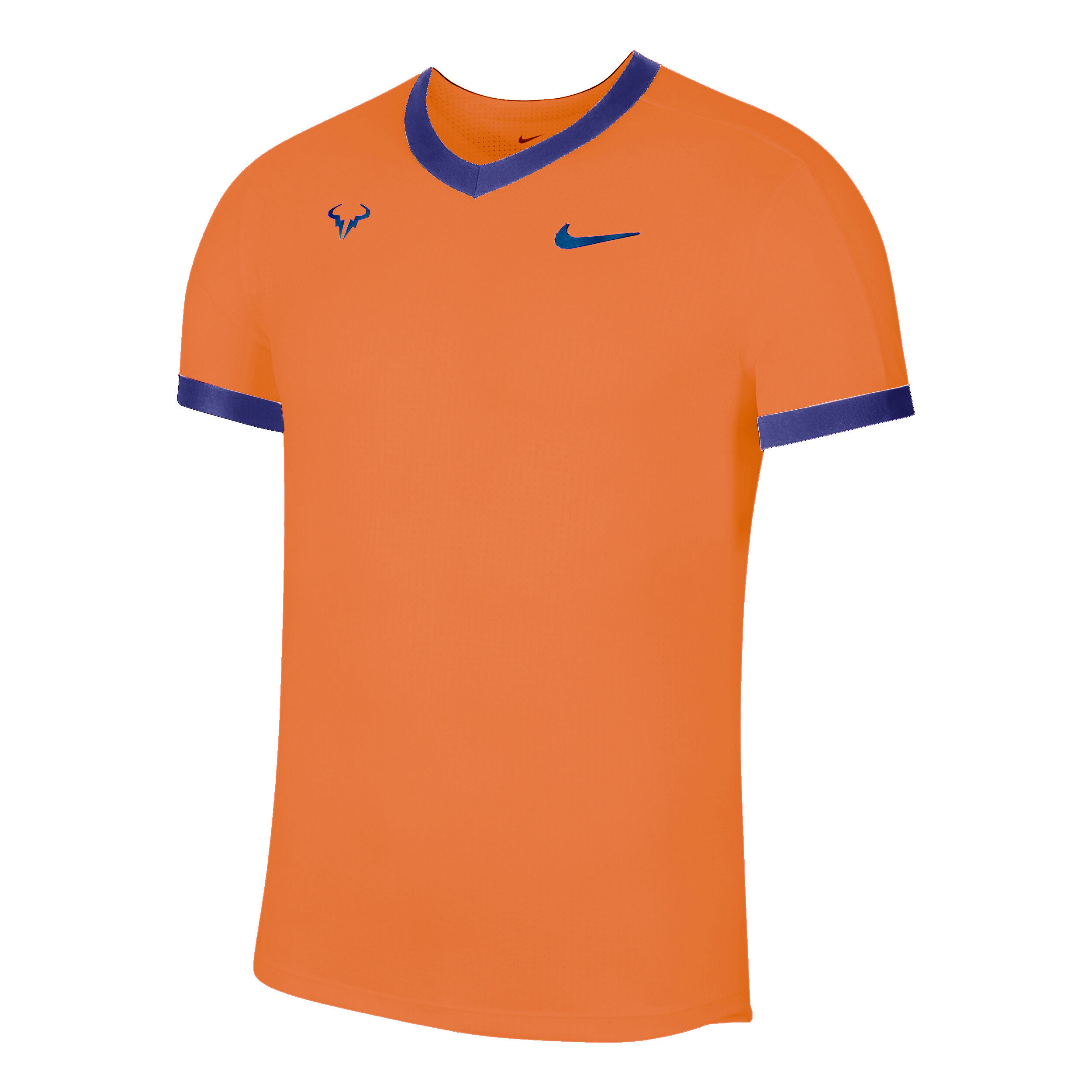 Rafael Nadal Dri Fit Advantage Maglietta Uomini Arancione Blu
