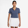 Court Heritage Crop Polo Donna-Grigio-blu