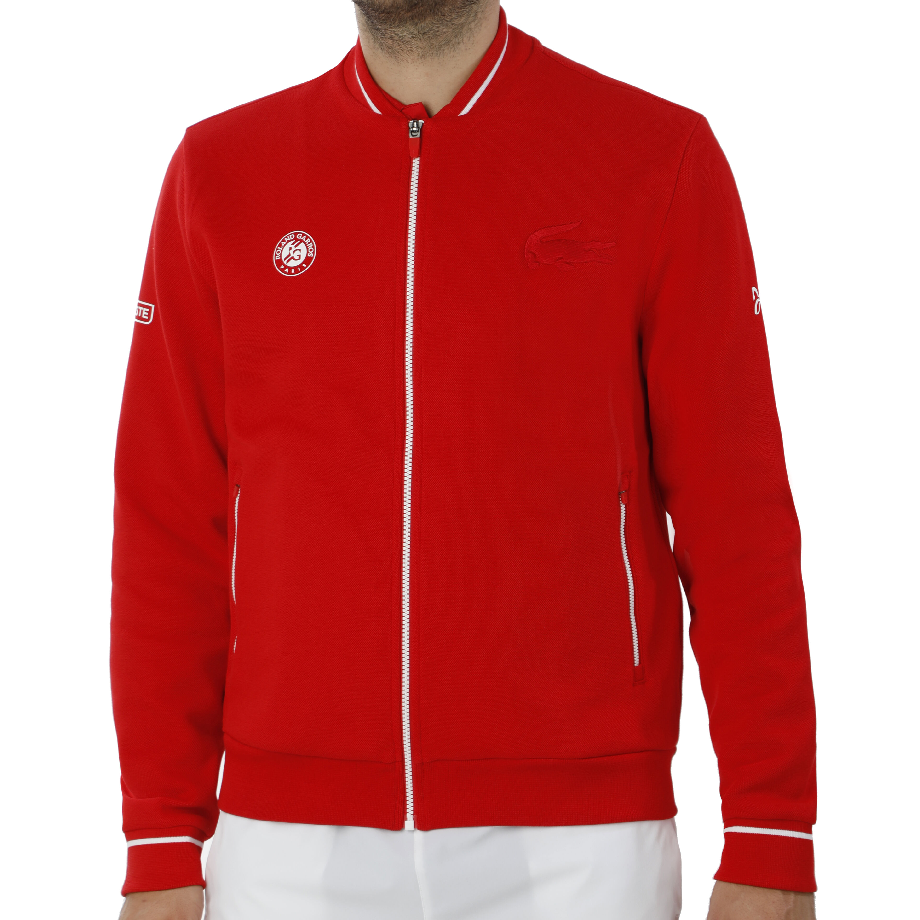 Buy Lacoste Novak Djokovic Felpa Uomini Rosso Bianco online Tennis Point IT
