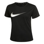 Abbigliamento Nike Nike Dri-Fit One Swoosh HBR Camicia Da Corsa Donna-Nero