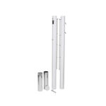 Strumenti Per Campi Da Tennis Tegra ASS-Tennispfosten Alu, rund, weiß, pulverbeschichtet, 83 mm