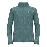 Abbigliamento Odlo Odlo Zeroweight Print Giacca Da Corsa Uomini-Grigio-blu