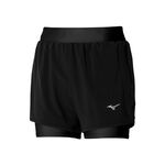 Abbigliamento Mizuno Mizuno ER 4.5in 2in1 Pantaloncini Donna - nero, 