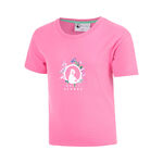 Abbigliamento Quiet Please Quiet Please Joy Flower Logo Maglietta Ragazze-rosa, bianco