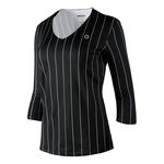 Abbigliamento Tennis-Point Tennis-Point Stripes Manica Lunga Edizione Speciale Donna-Nero,Bianco