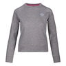 Mirella Basic Crew Felpa Donna-Grigio Chiaro,Bianco