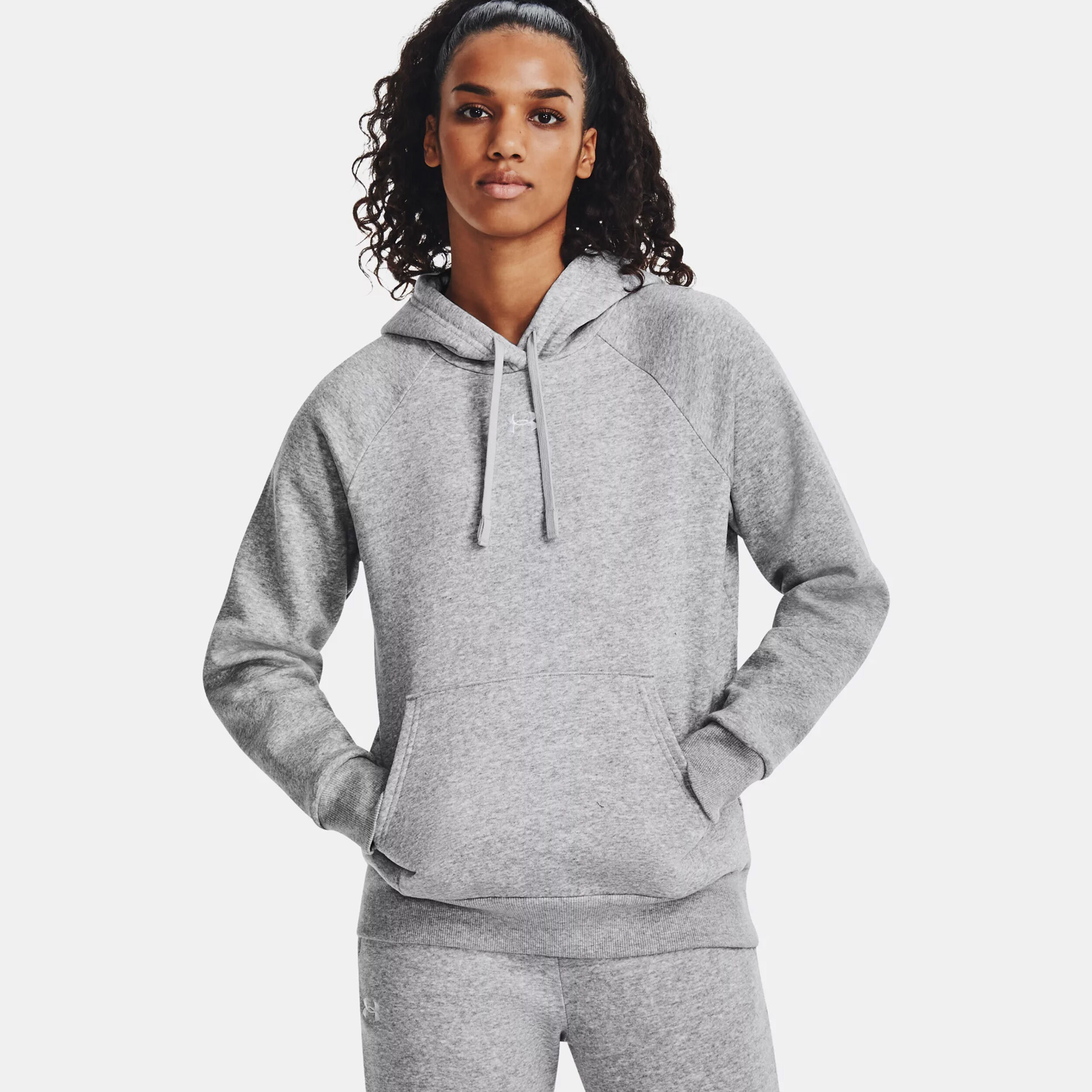 Buy Under Armour Rival Felpa Con Cappuccio Donna Grigio online Tennis Point IT