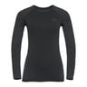 Performance Warm Eco BI Top Crew Neck Manica Lunga Donna-Nero,Antracite