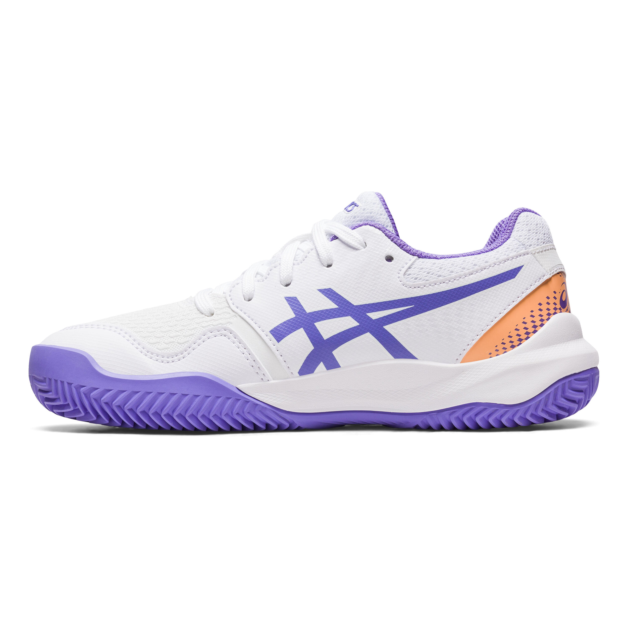 Buy ASICS Gel Resolution 9 GS Scarpa Per Terra Rossa Bambini Bianco Lilla online Tennis Point IT