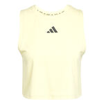 Abbigliamento adidas adidas Boxy 3Stripes Canottiera Donna-Giallo