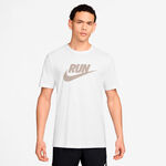 Abbigliamento Nike Nike Run Swoosh Camicia da corsa Uomini - bianco, beige