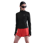 Abbigliamento Nike Nike Swift Half-Zip Camicia Da Corsa Donna-Nero,Argento